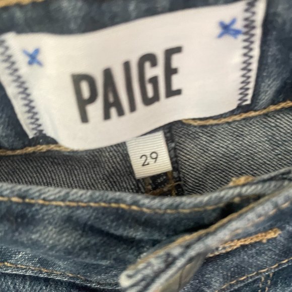 PAIGE Women's Skinny Jeans in Dark Blue - Picture 7 of 8